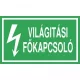 Öntapadó vinil matrica 60x100mm zöld - Világítási főkapcsoló