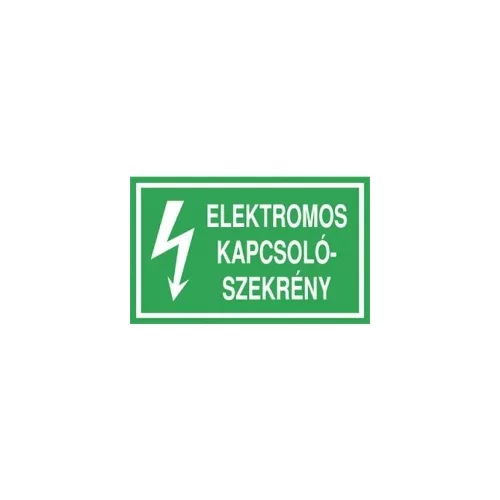Öntapadó vinil matrica 60x100mm zöld - Elektromos kapcsolószekrény