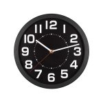 Home AWC250BK fali óra, üveg előlap, kontrasztos, jól leolvasható számlap, 1xAA elem tápellátás, átmérő 250mm