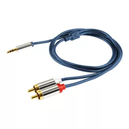   Home A 49-4M audiókábel, 3,5mm sztereó dugó, RCA, 4m, A_49-4M