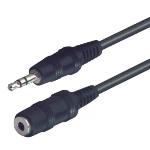 Audió kábel, 3,5 mm sztereó dugó-3,5 mm sztereó aljzat, 5 m