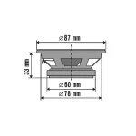 SAL BK 087 autóhangszóró pár, 87 mm, 2 x 35 Wmax, 75 - 18.500 Hz, 85 dB, PEI magas tölcsér, cellulóz mélyközép kónusz, BK_087