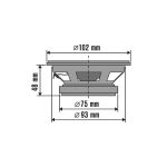 SAL BK 100 autóhangszóró pár, 100 mm, dupla kónusz, 2 x 45 Wmax, 4 Ohm, 55 - 19.000 Hz, 85 dB, PEI magas tölcsér, cellulóz mélyközép kónusz, BK_100