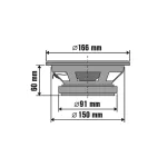 SAL BK 165 autóhangszóró pár, 165 mm, dupla kónusz, 2 x 75 Wmax, 4 Ohm, 45 - 19.000 Hz, 86 dB, PEI magas tölcsér, cellulóz mélyközép kónusz, BK_165