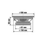 SAL BK 165 autóhangszóró pár, 165 mm, dupla kónusz, 2 x 75 Wmax, 4 Ohm, 45 - 19.000 Hz, 86 dB, PEI magas tölcsér, cellulóz mélyközép kónusz, BK_165