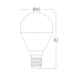 BRY-ADVANCE-5W-E14-P45-3000K-LED BULB