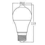 BRY-ADVANCE-9W-MO.SENS.-E27-A60-6500K-LED BULB