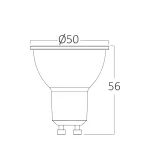 BRY-PREMIUM-5.5W-GU10-38D-DIM-GLS-4000K-LED BULB