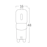 BRY-ADVANCE-3W-G9-240D-220V-DIM-4000K-LED BULB