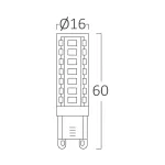 BRY-ADVANCE-6,5W-G9-240D-220V-3000K-LED BULB