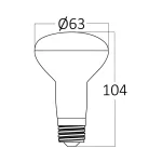 BRY-ADVANCE-9W-E27-R63-6500K-LED BULB