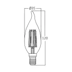 BRY-ADVANCE-4W-E14-C35T-CLR-3000K-LED BULB