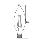 BRY-ADVANCE-4W-E14-C35-CLR-3000K-LED BULB