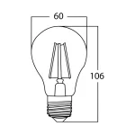 BRY-ADVANCE-8W-E27-A60-CLR-DIM-3000K-BULB