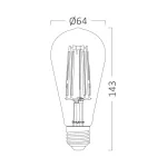 BRY-ADVANCE-6W-E27-ST64-AMB-2200K-LED BULB