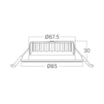 BRY-G6 D85-6.5W-RND-WHT/WHT-3IN1-IP20-LED SPOTLIGH