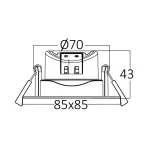 BRY-SPOTLED G3-7W-SQR-WHT-3IN1-LED SPOTLIGHT