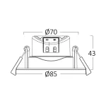 BRY-SPOTLED G3-7W-RND-BLC-3IN1-DIM-LED SPOTLIGHT