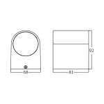 BRY-RITA-P-WL.1-GRY-1xGU10-IP44-WALL LIGHT