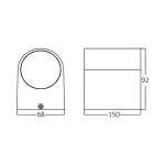 BRY-RITA-P-WL.2-GRY-2xGU10-IP44-WALL LIGHT