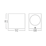 BRY-RITA-T-WL.1-GRY-1xGU10-IP44-WALL LIGHT