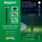 BRY-SPIKE-2B-8W-SQR-BLC-2IN1-IP65-SPIKE LIGHT