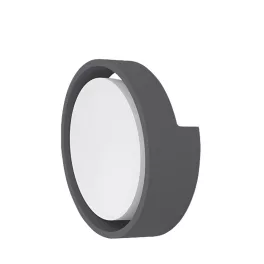 BRY-WALLS-D-RND-GRY-12W-3000K-IP65-WALL LIGHT