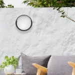 BRY-WALLS-D-RND-GRY-12W-3000K-IP65-WALL LIGHT