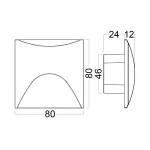 BRY-VEKSUS-SQR-WHT-3W-3000K-IP65-STEP LIGHT