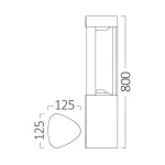 BRY-DALLAS-800-7W-3000K-IP54-LED BOLLARD