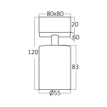 BRY-BETA-SRQ-1-WHT-GU10-SPOTLIGHT