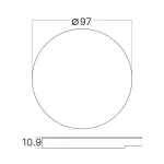 BRY-STEP-A-CR1-RND-WHT-STEPLIGHT COVER