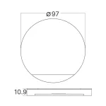 BRY-STEP-A-CR2-RND-WHT-STEPLIGHT COVER