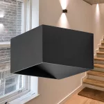 BRY-AVVA-WL02-8W-SQR-BLC-3000K-WALL LIGHT