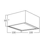 BRY-AVVA-WL02-8W-SQR-BLC-3000K-WALL LIGHT