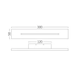 BRY-LEVA-WL300-10W-RCT-BLC-3000K-WALL LIGHT