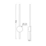 BRY-TINY-WL700-16W-BLC-3000K-WALL LIGHT
