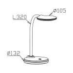 BRY-LB124-4.5W-BLU-5000K-DESK LAMP