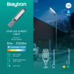 BRY-ST89-30W-GRY-6500K-IP66-LED STREET LIGHT