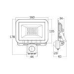 BRY-FLOOD-SC-30W-GRY-3000K-SNS-IP54-LED FLOODLIGHT