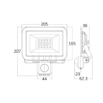 BRY-FLOOD-SC-50W-GRY-3000K-SNS-IP54-LED FLOODLIGHT