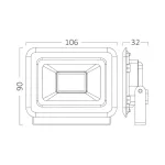 BRY-FLOOD-SF-10W-BLC-6500K-IP65-LED FLOODLIGHT