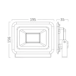 BRY-FLOOD-SF-50W-BLC-4000K-IP65-LED FLOODLIGHT