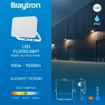 BRY-FLOOD-WF-100W-WHT-3IN1-IP65-LED FLOODLIGHT