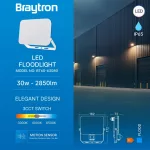BRY-FLOOD-WF-30W-WHT-3IN1-SNS-IP65-LED FLOODLIGHT