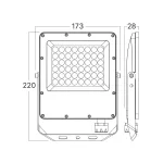 BRY-FLOOD-PF-50W-GRY-3IN1-IP65-LED FLOODLIGHT