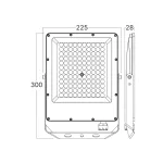 BRY-FLOOD-PF-100W-GRY-3IN1-IP65-LED FLOODLIGHT