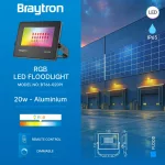 BRY-FLOOD-CF-20W-BLC-RGB-IP65-LED FLOODLIGHT