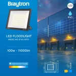 BRY-FLOOD-CF-100W-BLC-6500K-IP65-LED FLOODLIGHT