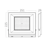 BRY-FLOOD-CF-100W-BLC-6500K-IP65-LED FLOODLIGHT